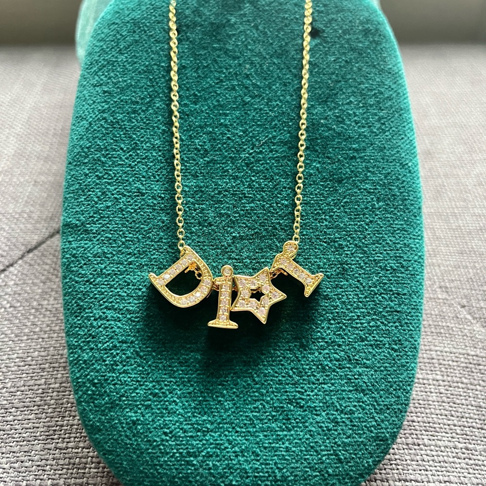 ⭐️ DIOR Style Gold Letter Necklace  ⭐️